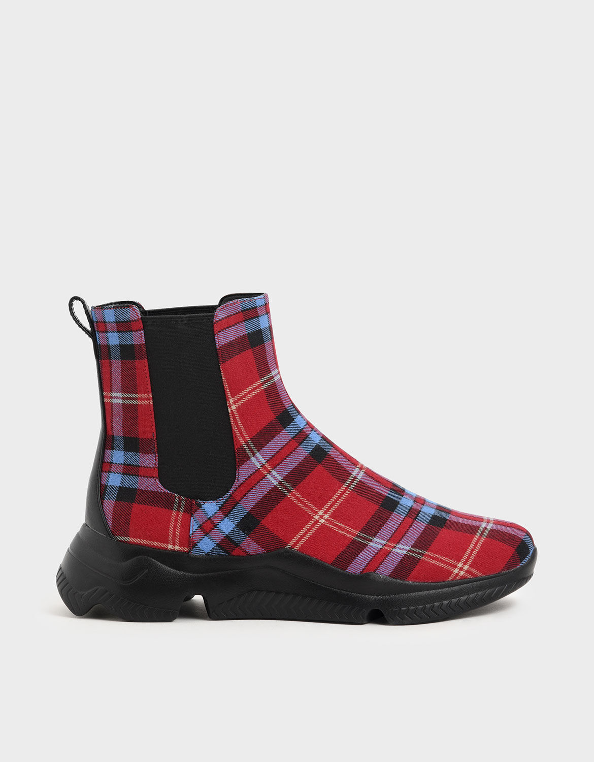 Red chunky chelsea boots Clearance