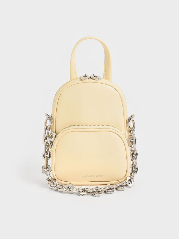 Minka Double Pocket Crossbody Bag, Butter, hi-res