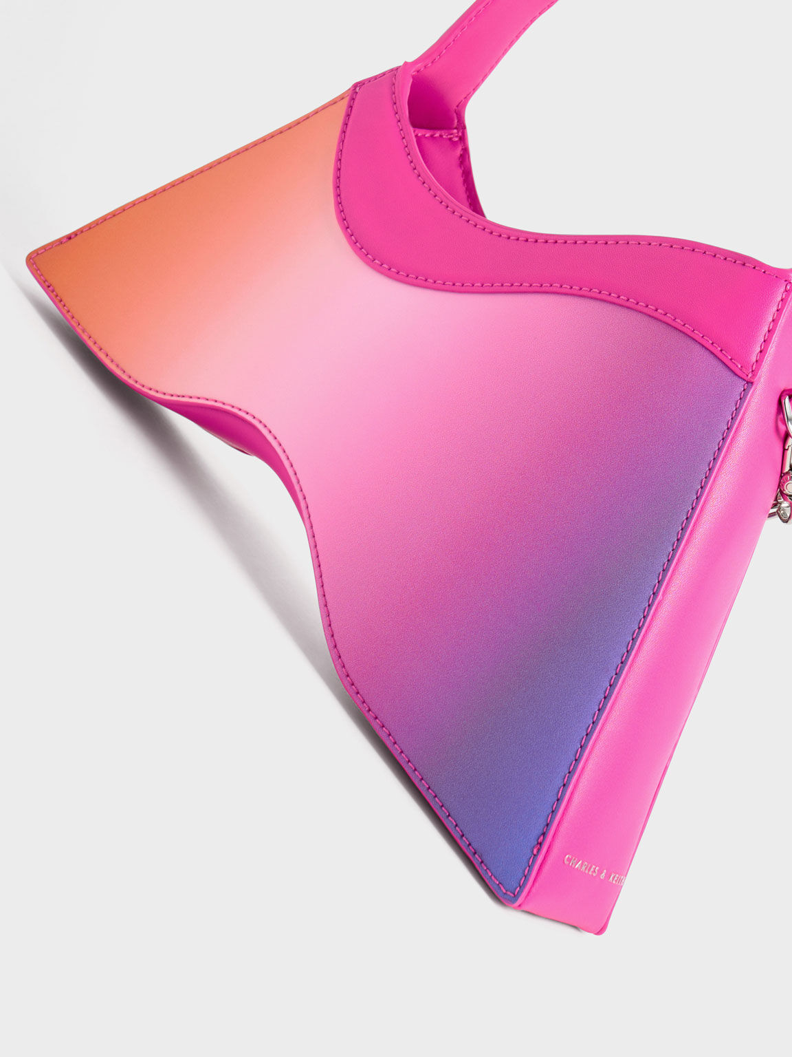 Verity Chain-Link Sculptural Bag, Holographic, hi-res