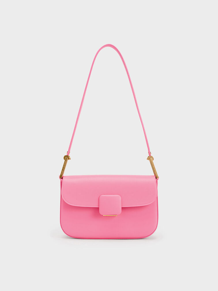 Charles & Keith Pink Crossbody Bags