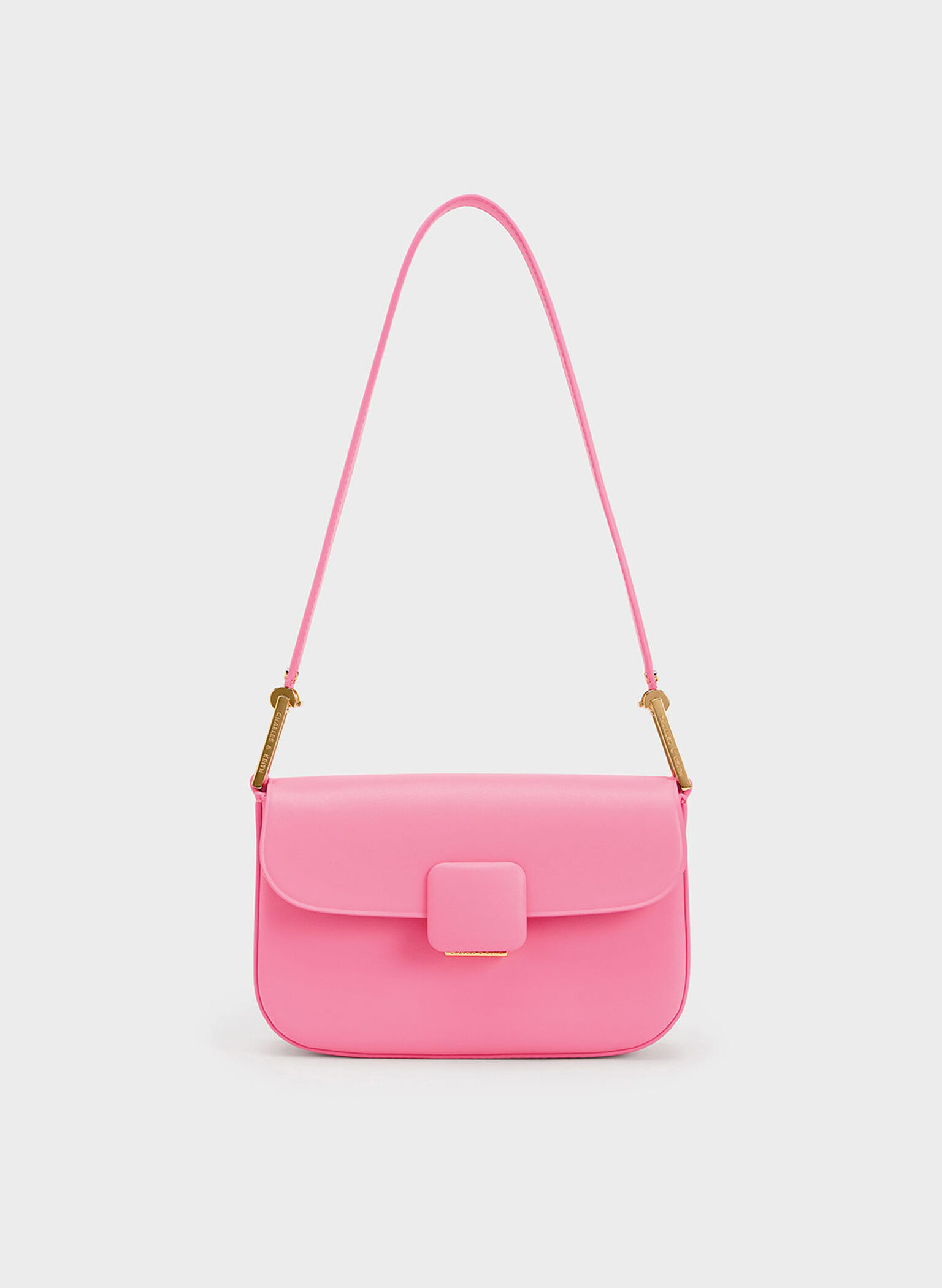 Koa Square Push-Lock Shoulder Bag, Pink, hi-res