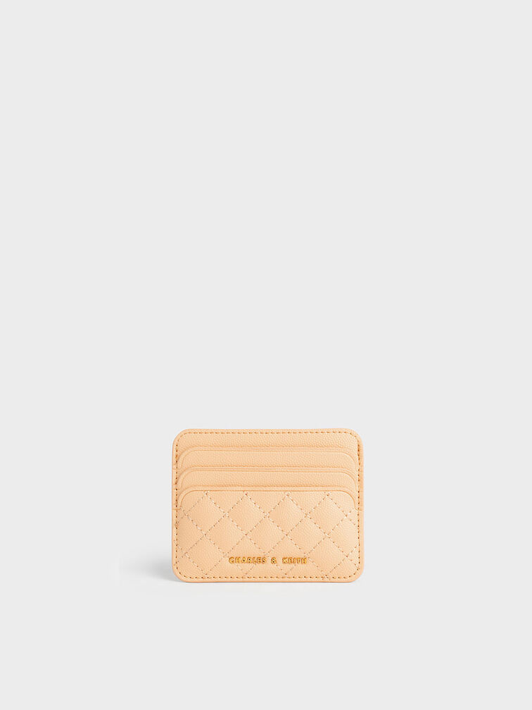 Quilted Cardholder, Yellow, hi-res