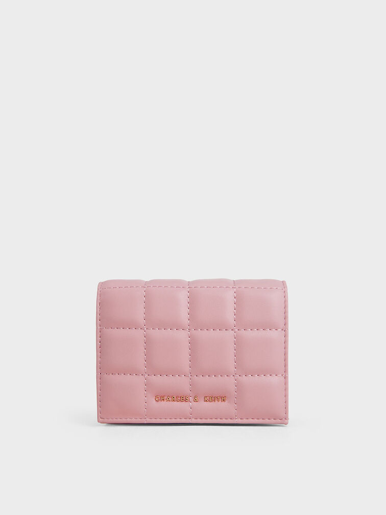 Quilted Mini Short Wallet - Pink