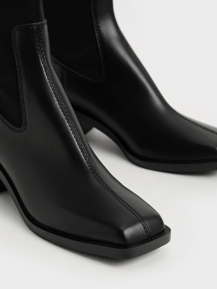 Sock Boots, Black, hi-res