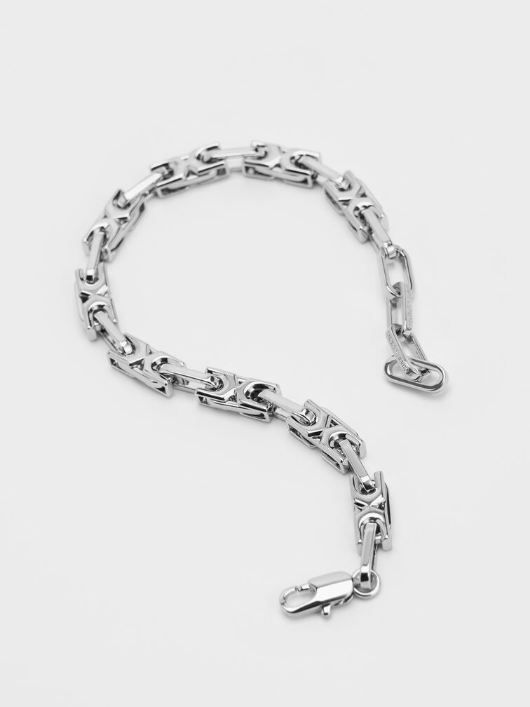 Pulsera Adalyn de eslabones entrelazados, Plateado, hi-res