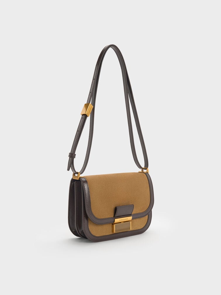 Charlot Recycled Suede Bag, Sahara Sand, hi-res