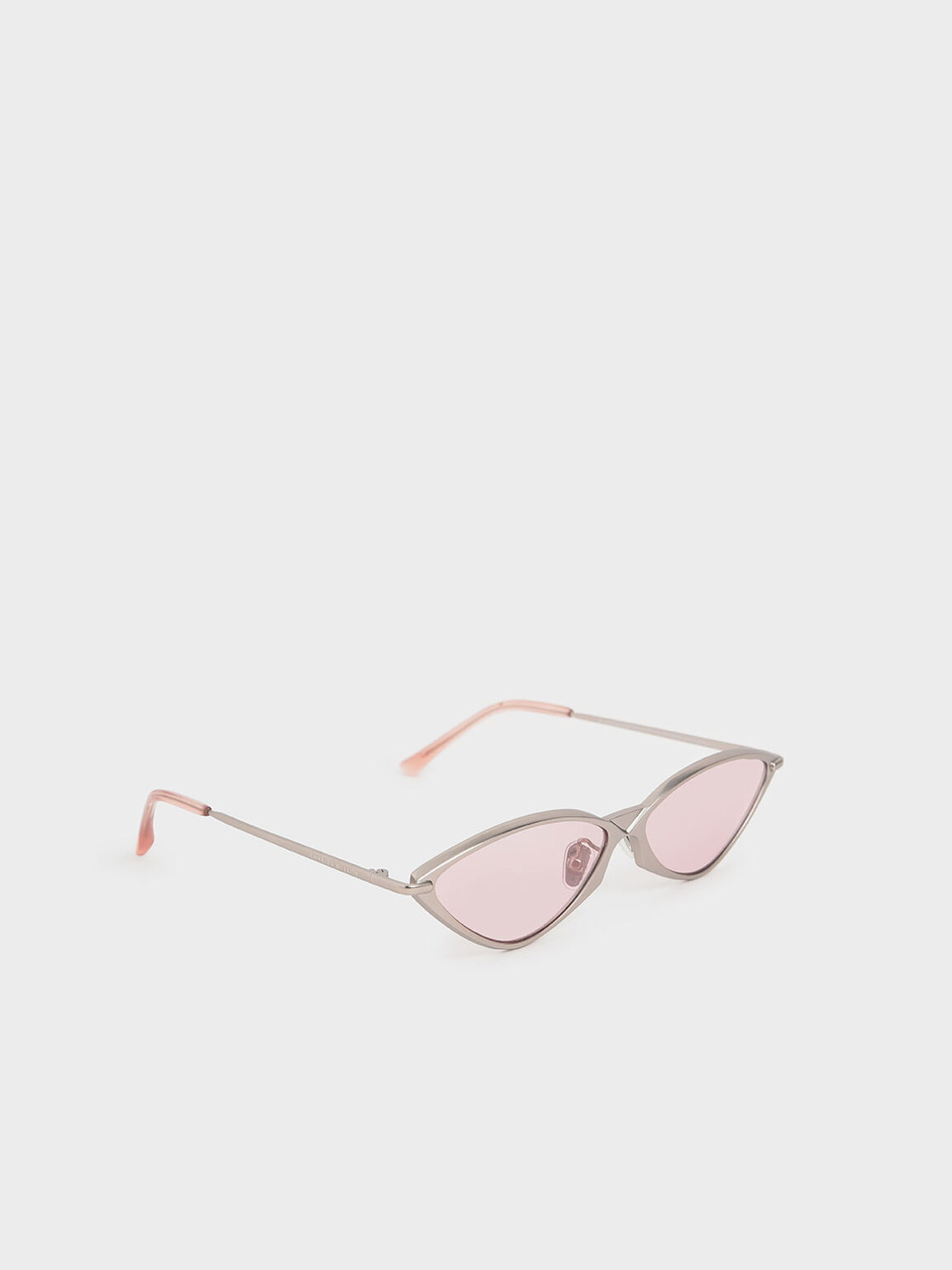 Metal Frame Cat-Eye Sunglasses, Pink, hi-res