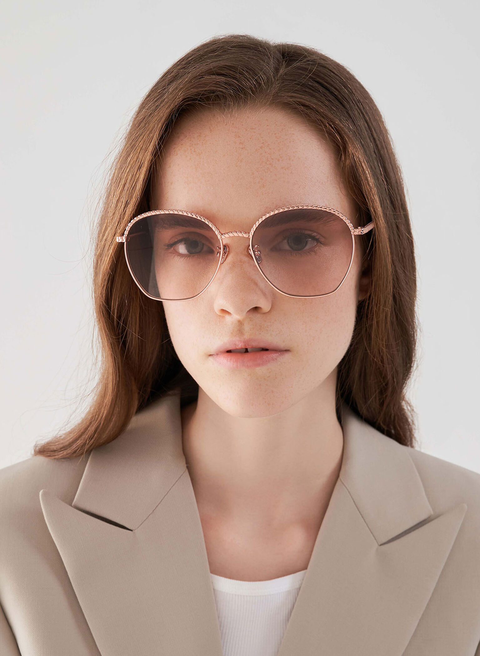 Braided Butterfly Sunglasses, Oro rosa, hi-res