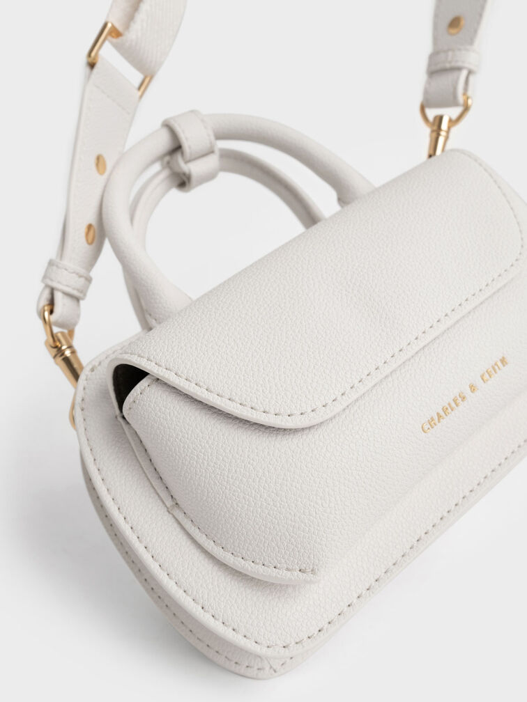 Charles & Keith Boxy Shoulder Bag in White