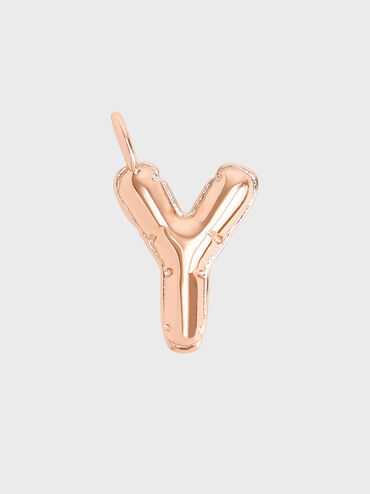 Alphabet 'Y' Charm, Rose Gold, hi-res