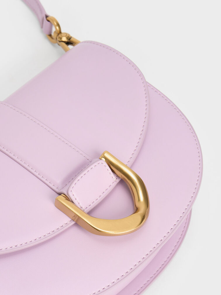 Gabine Saddle Bag, Lilac, hi-res