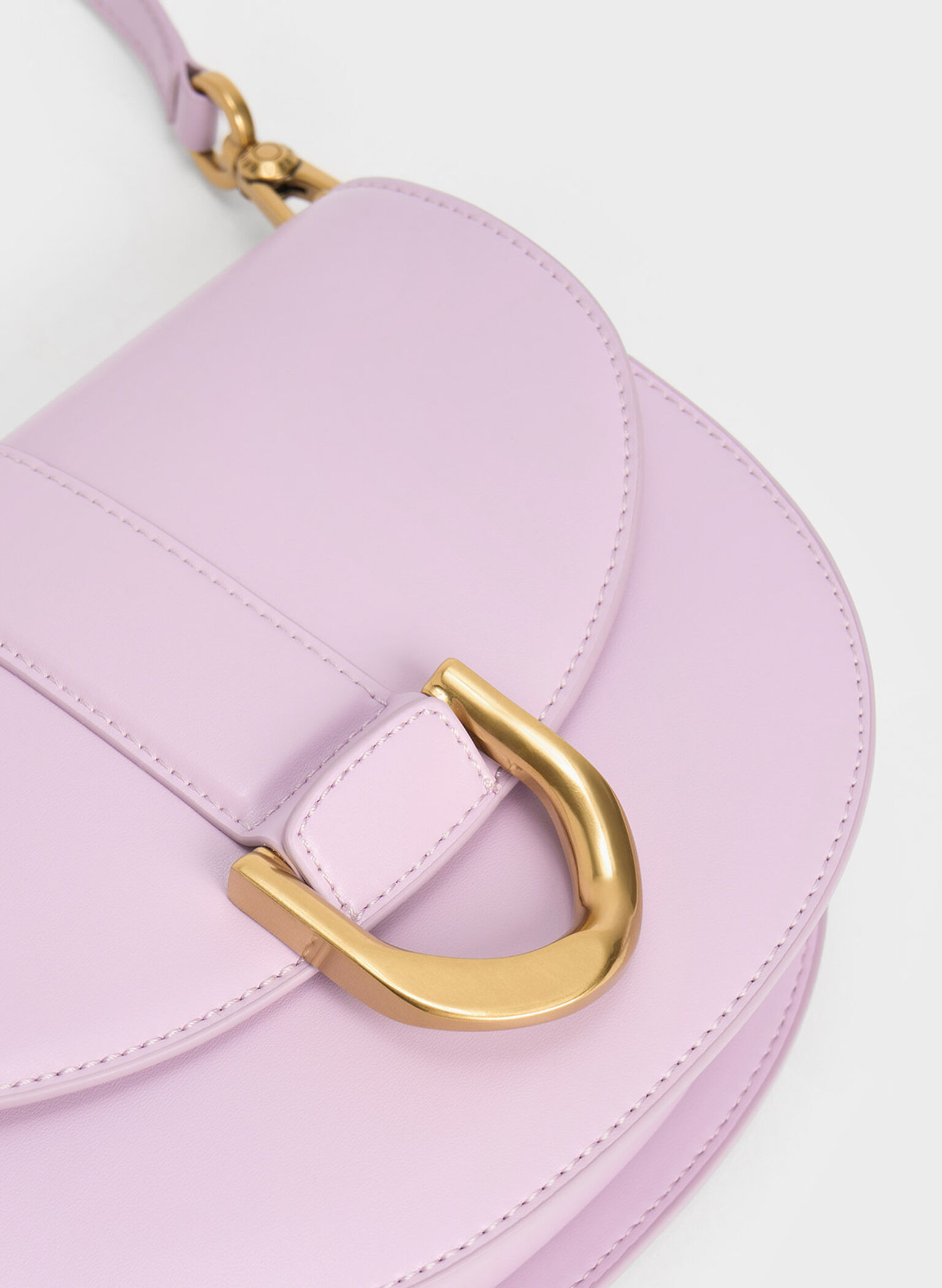 Lilac Gabine Saddle Bag - CHARLES & KEITH US