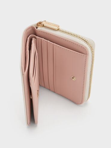 Porte-monnaie zippé Finley, Crème, hi-res