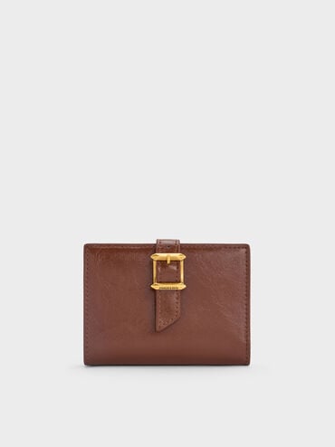 Bryna Belted Wallet, Dark Brown, hi-res