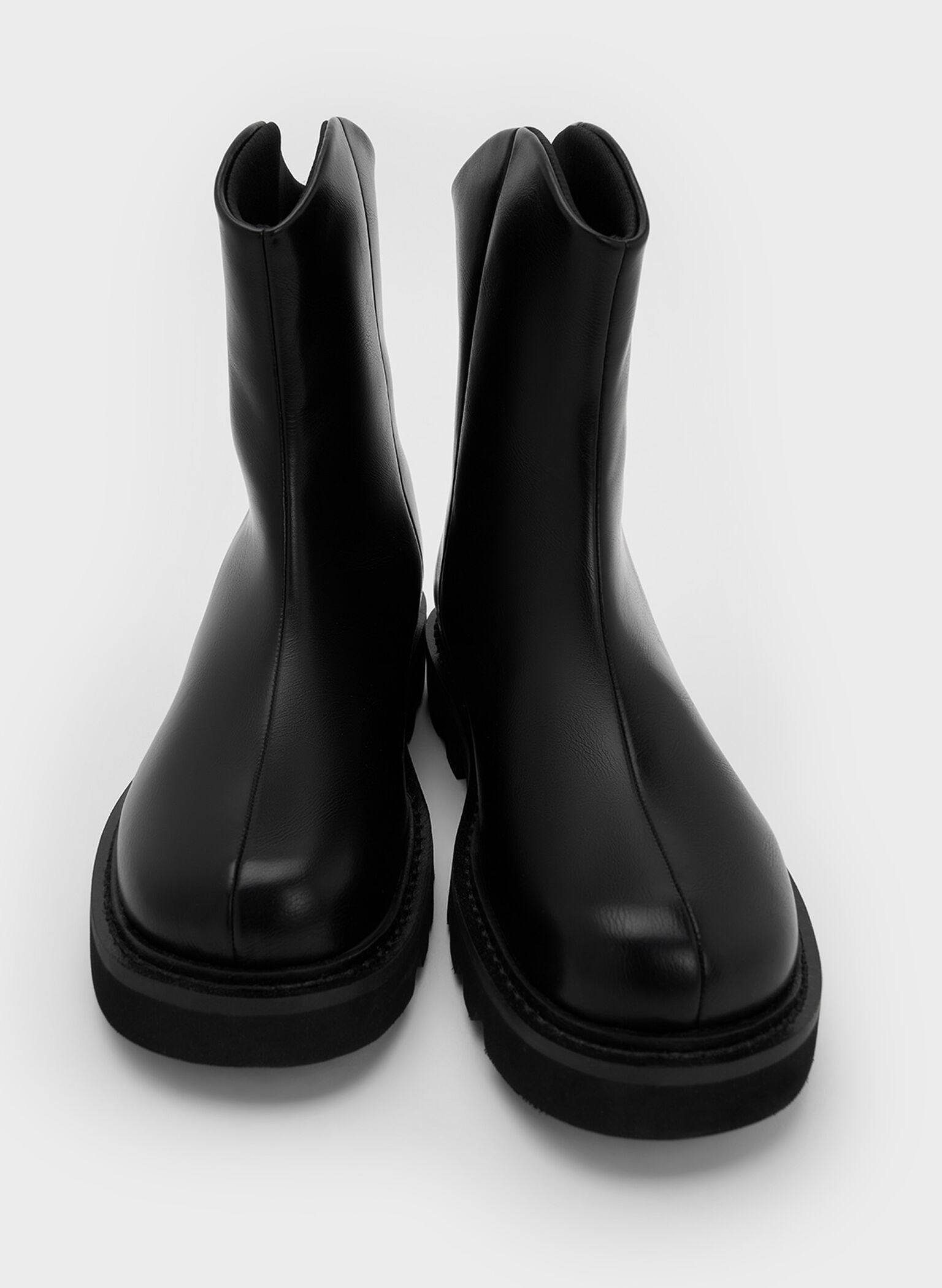 Girls' Chunky Ankle Boots, Black, hi-res