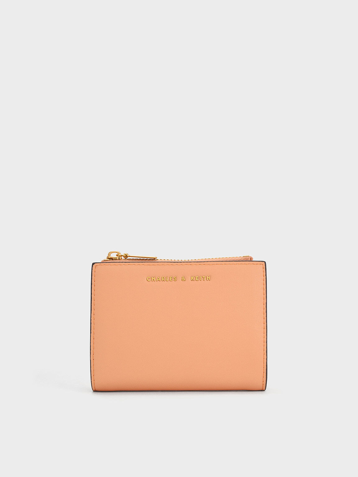 Harmonee Top Zip Small Wallet, Orange, hi-res