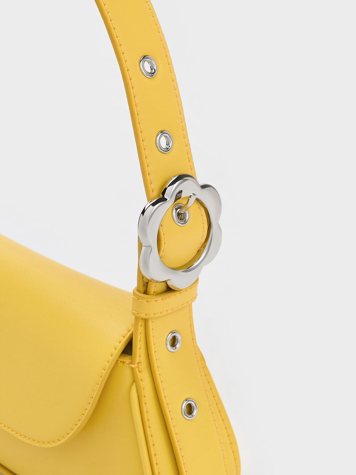 Petra Asymmetrical Front Flap Bag, Yellow, hi-res