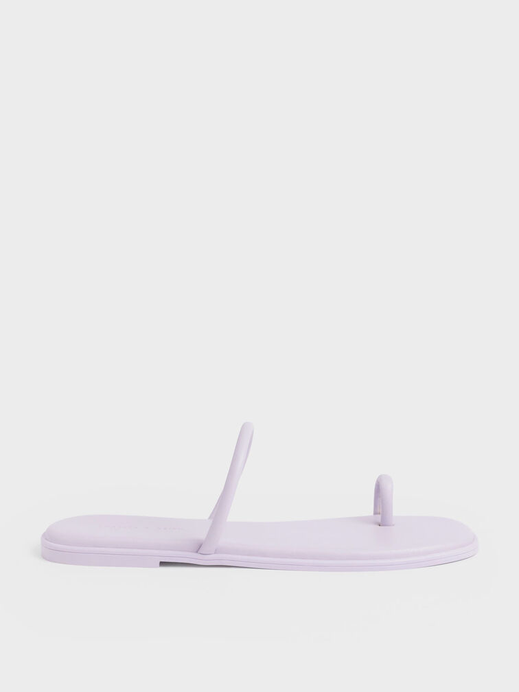 Tubular Toe-Ring Sandals, Lilac, hi-res