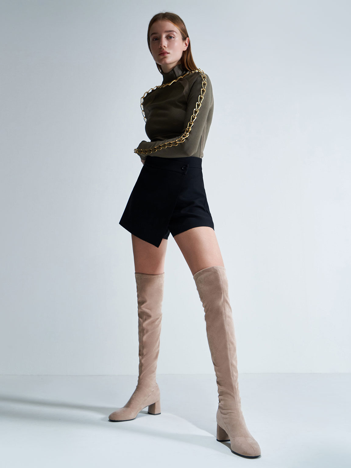 Thigh high boots naked cheap