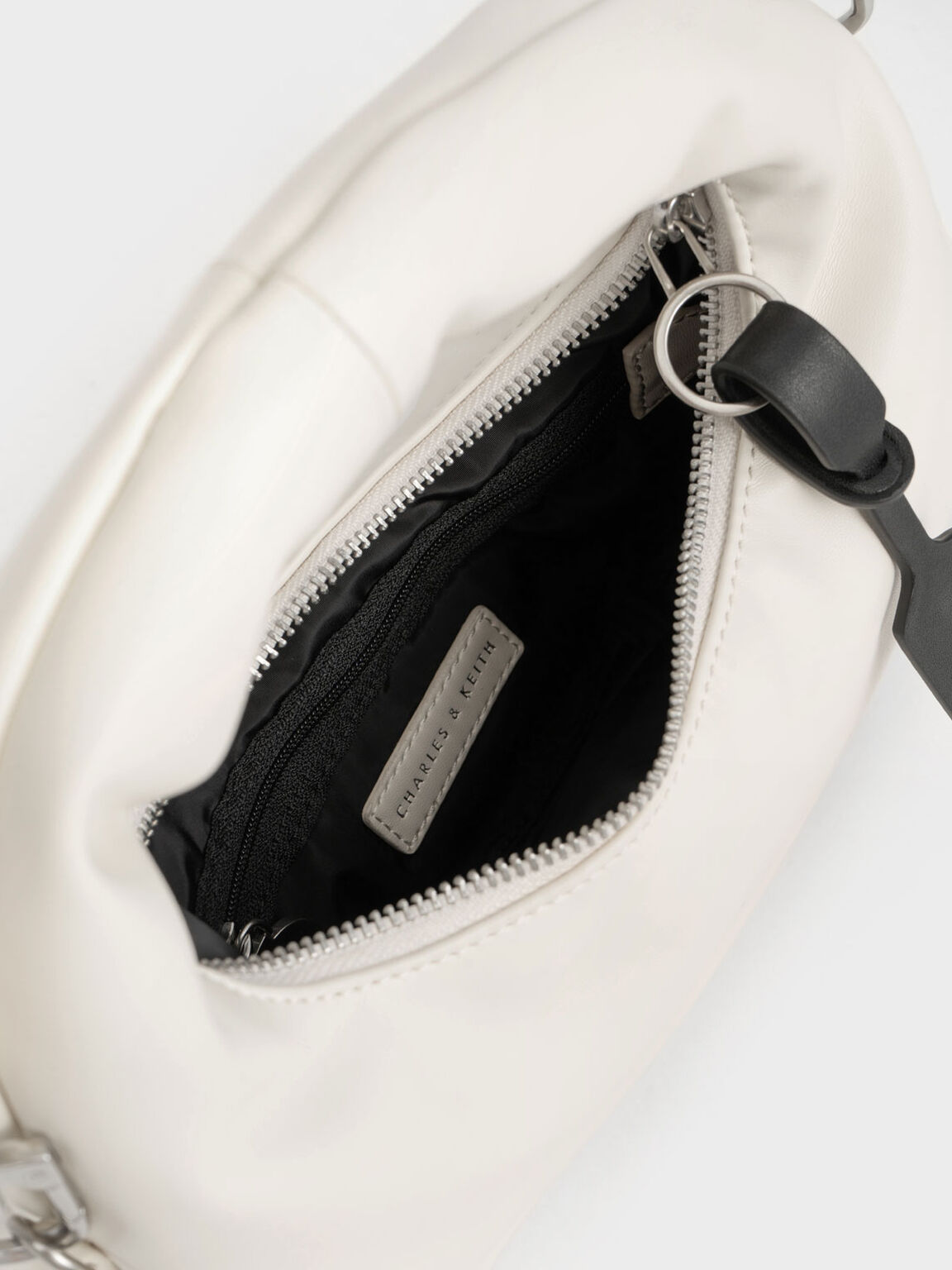 Yama Crescent Hobo Bag, Cream, hi-res