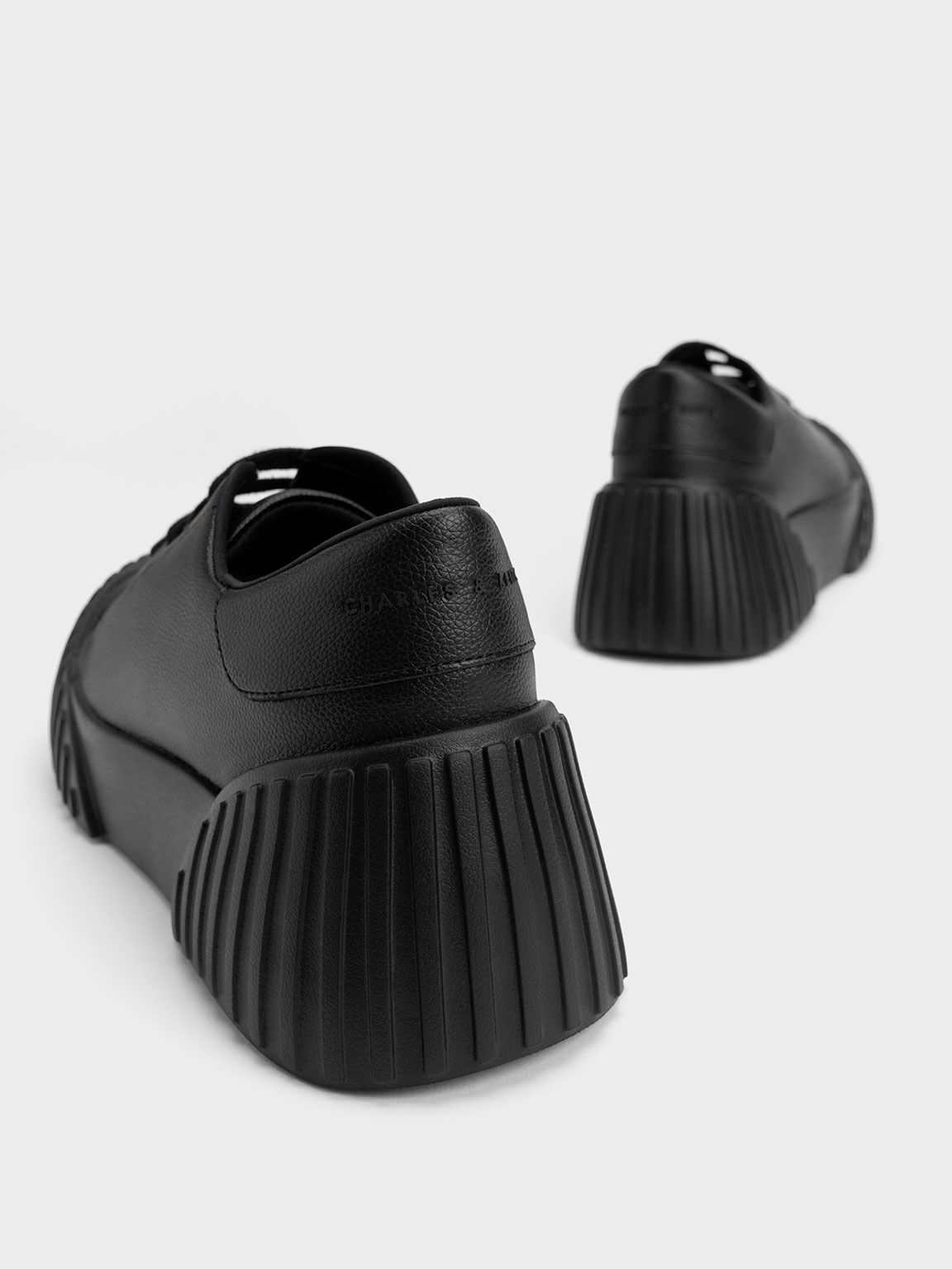 Adrian Chunky Sole Sneakers, Black, hi-res