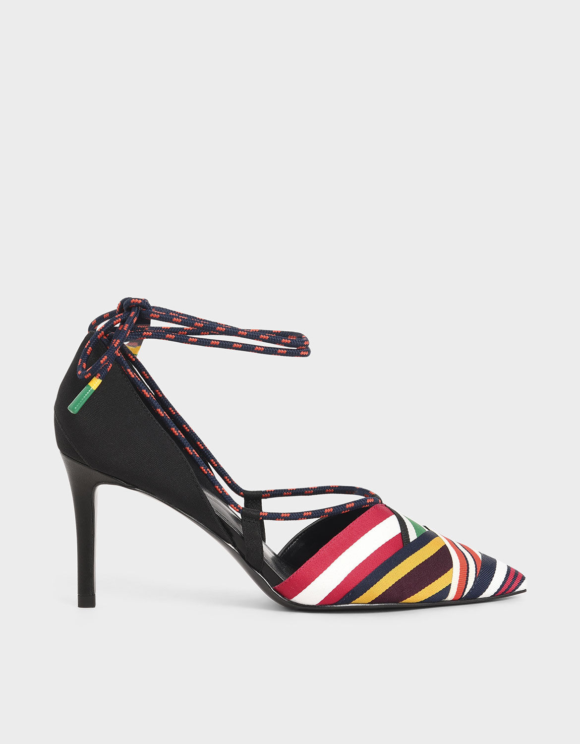 Multicoloured Grosgrain \u0026 Rope Pumps 