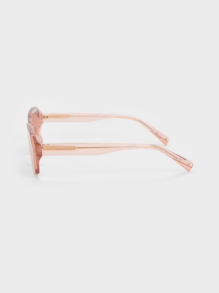 窄版膠框墨鏡, 粉紅色, hi-res