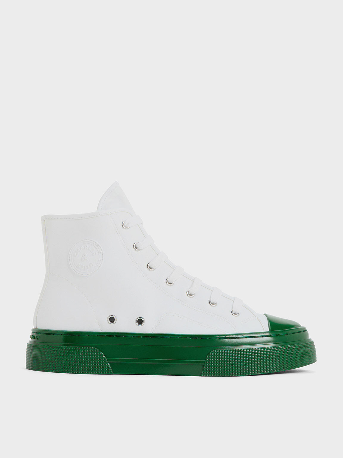 Kay Two Tone High Top Sneakers Green