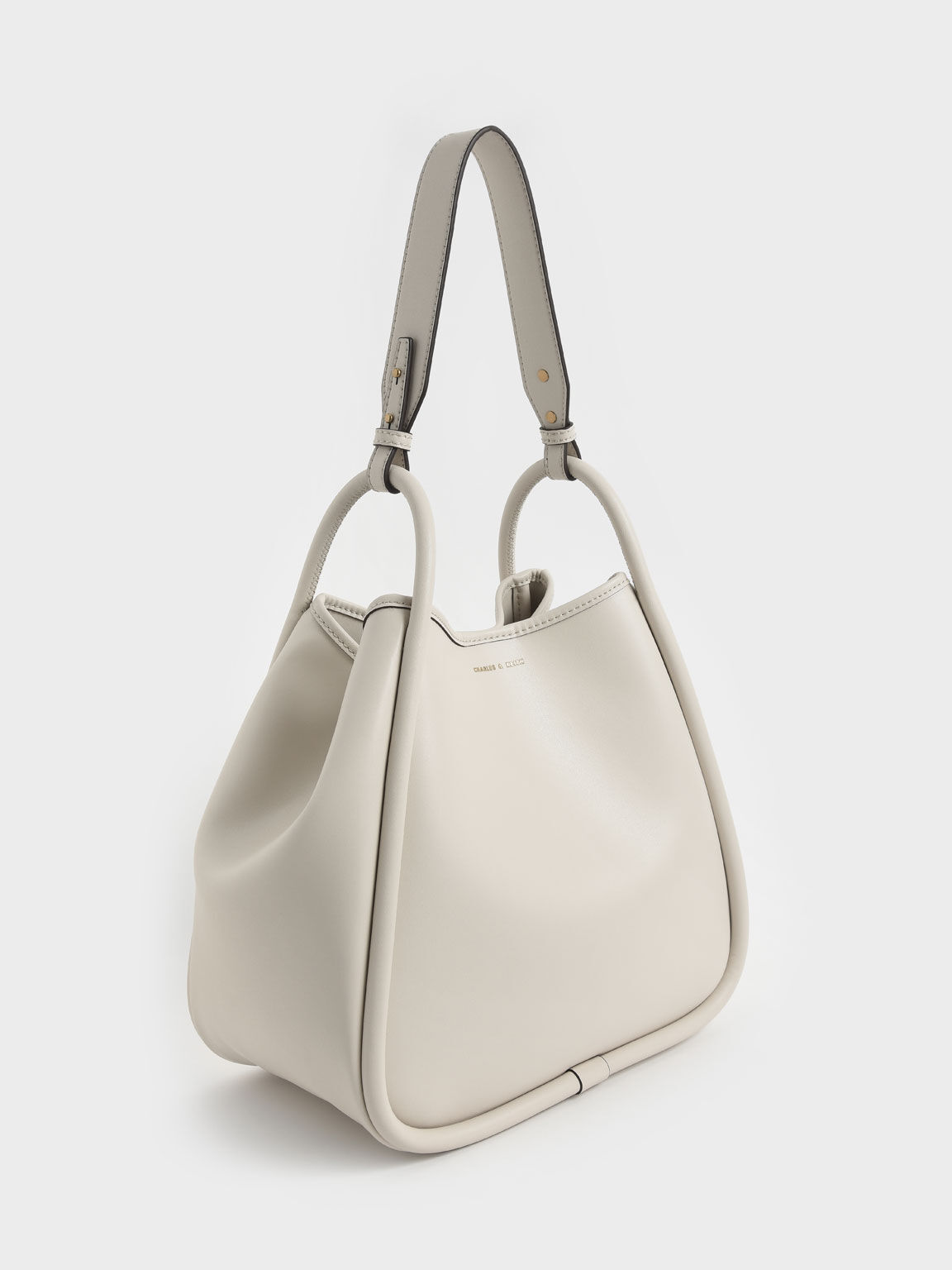 Tubular Slouchy Tote Bag, Cream, hi-res