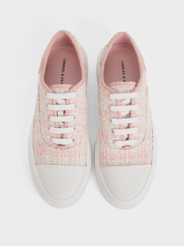 Joshi Tweed Sneakers, Light Pink, hi-res