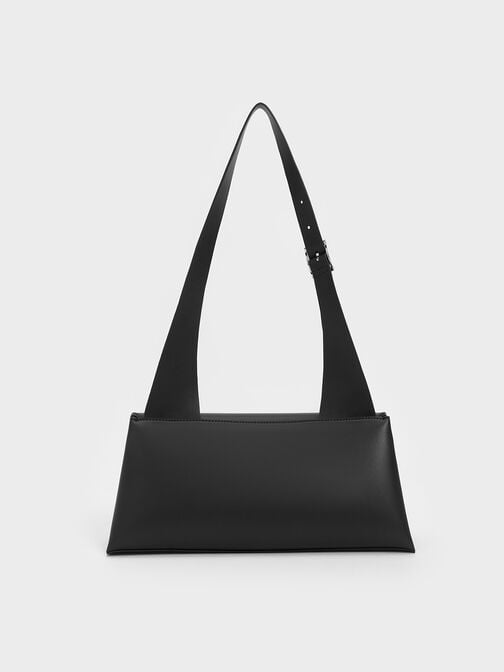 Marceline Trapeze Shoulder Bag, Noir, hi-res