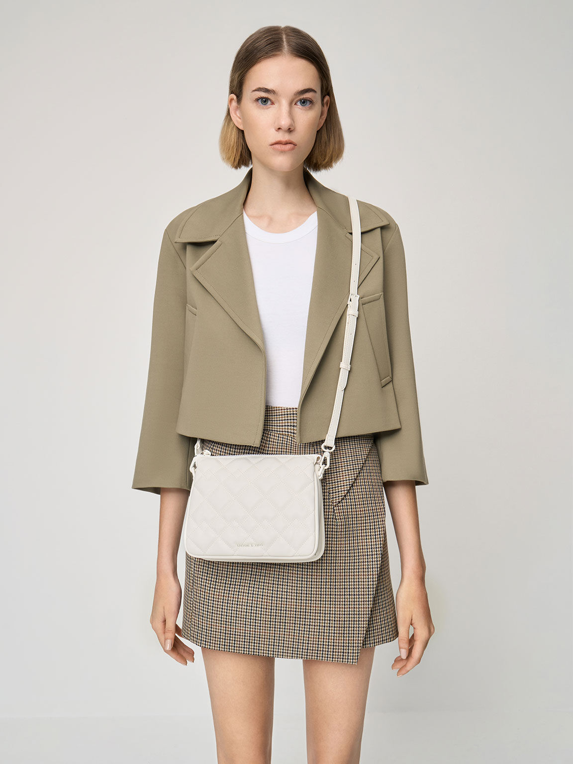Lana Quilted Shoulder Bag, White, hi-res