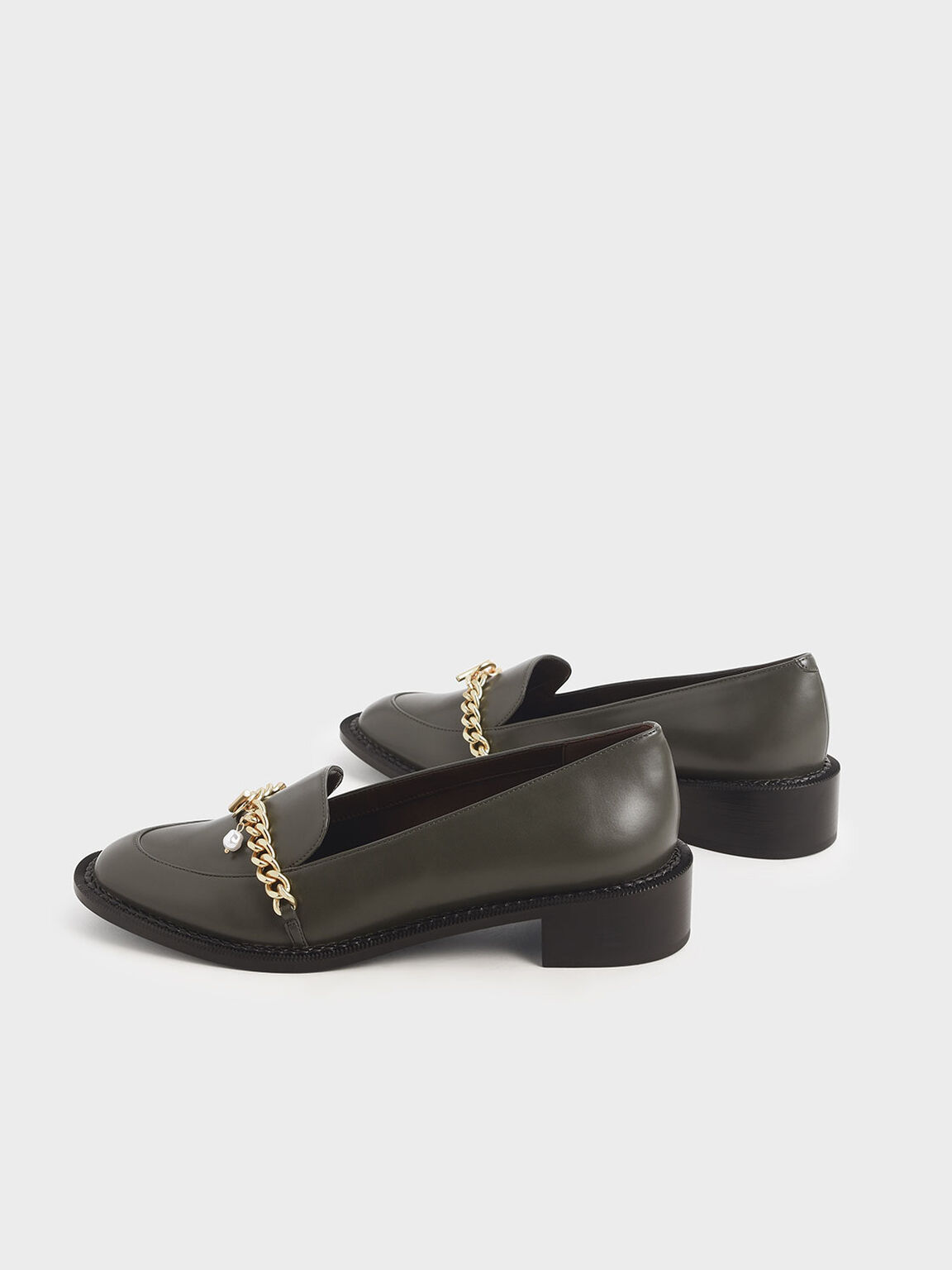Chain Link Loafers, Military Green, hi-res