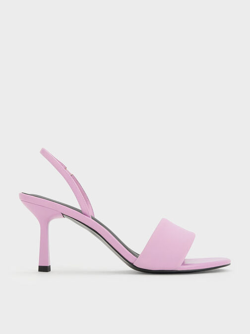 Padded Strap Slingback Pumps, Lilac, hi-res