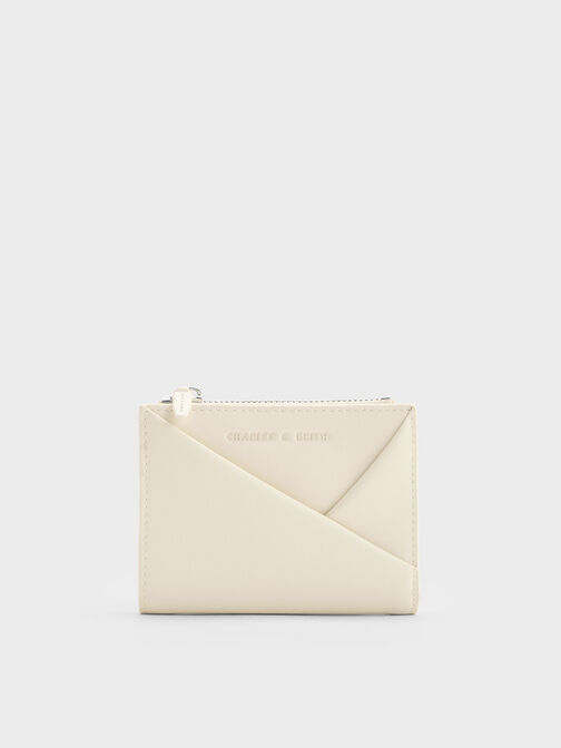 Midori Geometric Top-Zip Wallet, Cream, hi-res