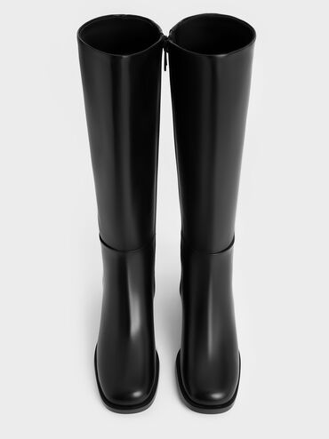 Botas altas Louise con tacón de bloque, Negro, hi-res