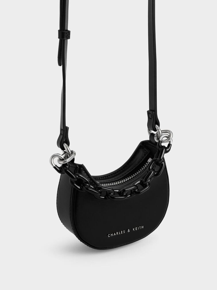 Koi Chain Handle Mini Bag, Black, hi-res