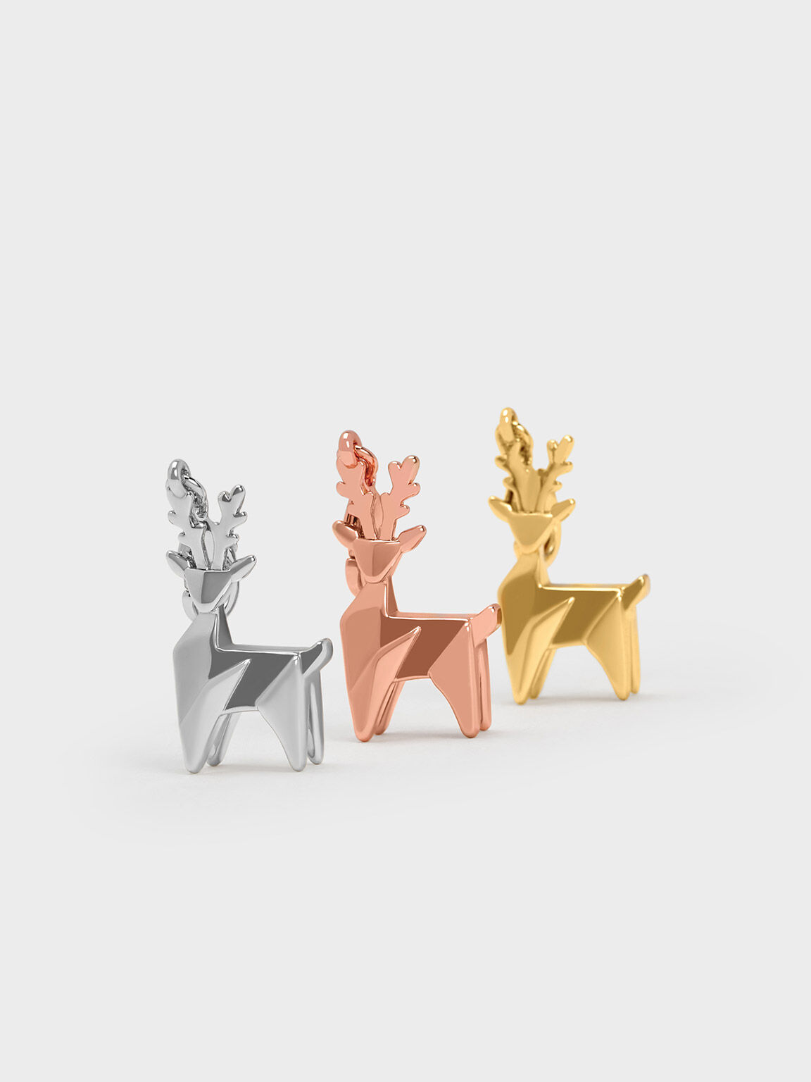 Deer Charm, Rose Gold, hi-res