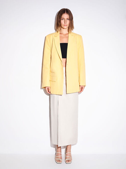 Asymmetric Square-Toe Heeled Mules, Cream, hi-res