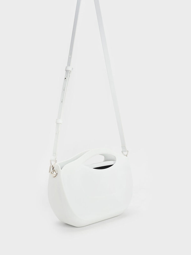 Cocoon Curved Handle Bag, White, hi-res