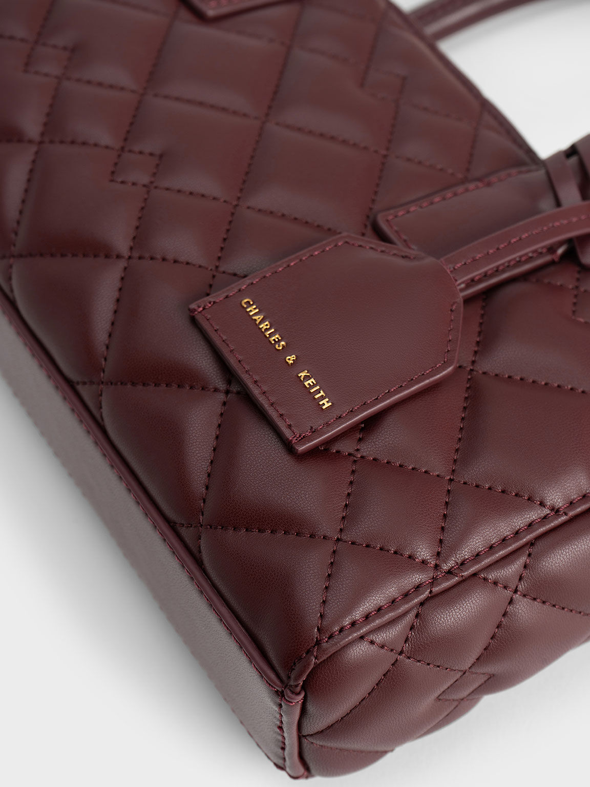Nezu Quilted Tote Bag, Dark Chocolate, hi-res