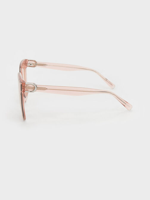 Gabine Oversized Butterfly Sunglasses, Pink, hi-res