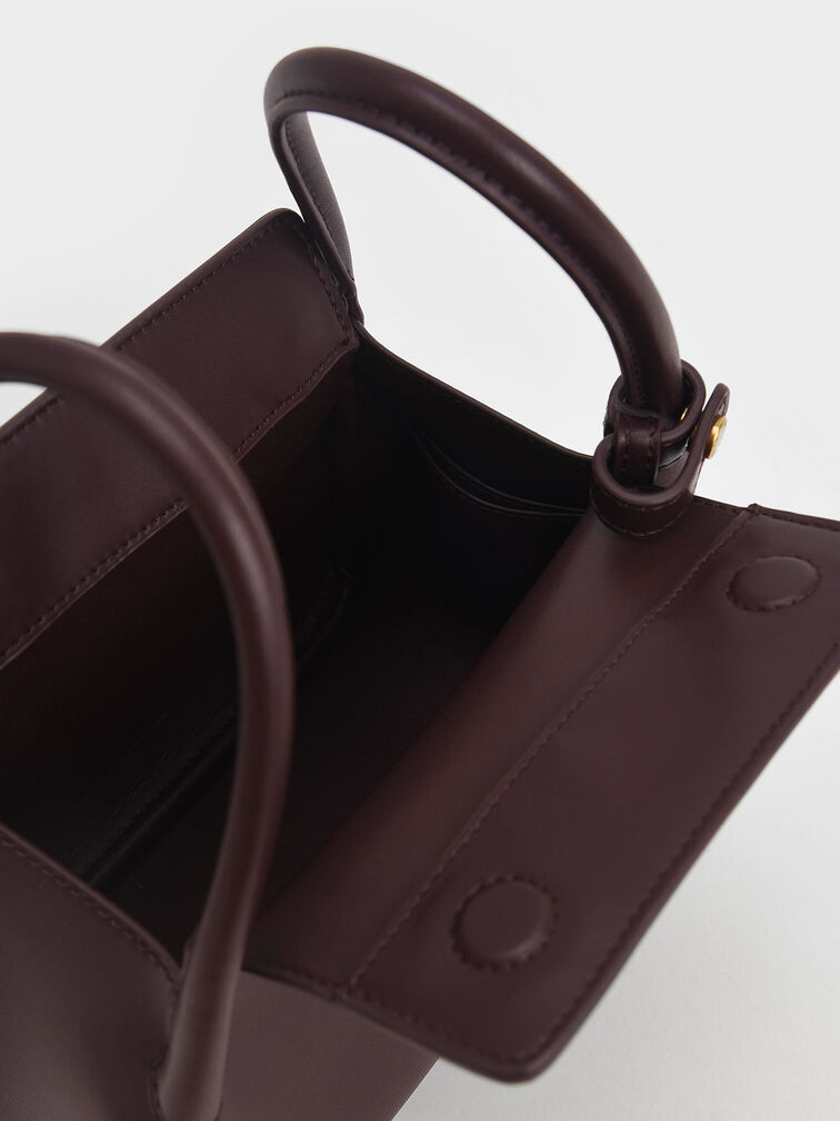 Evelynn Padded Double Handle Slouchy Bag, Dark Oak, hi-res