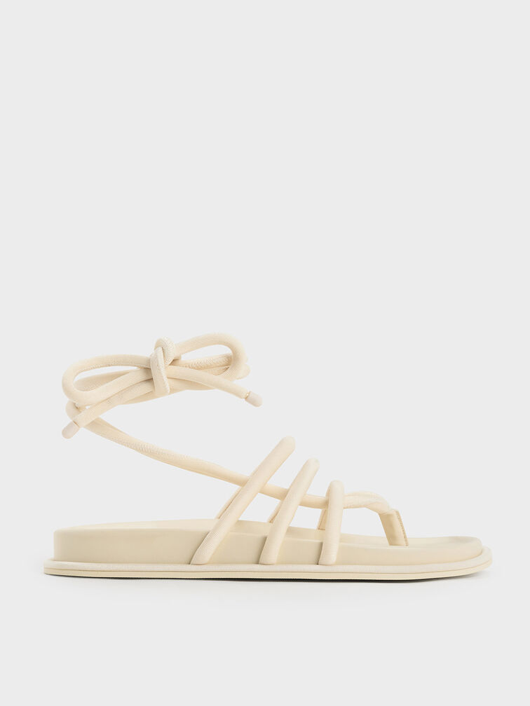 Toni Tubular Tie-Around Sandals, Chalk, hi-res