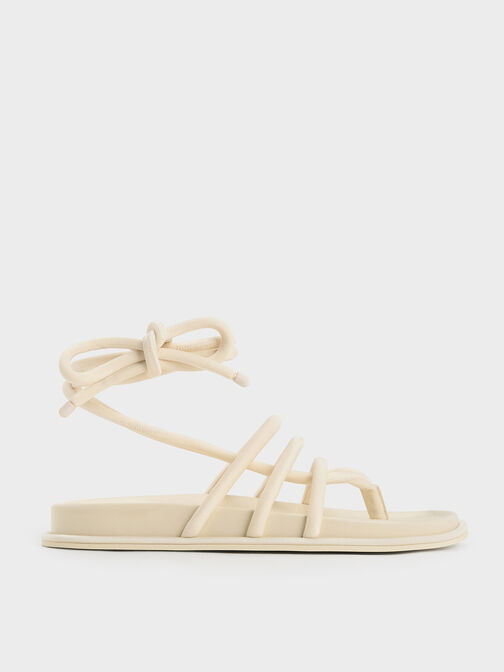 Toni Tubular Tie-Around Sandals, Chalk, hi-res