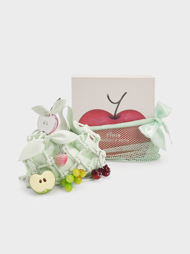 Bolso Ally fruncido y flexible con nudo, Mint Sorbet, hi-res