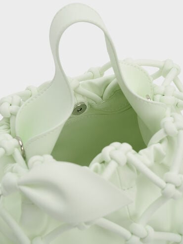 Bolso Ally fruncido y flexible con nudo, Mint Sorbet, hi-res