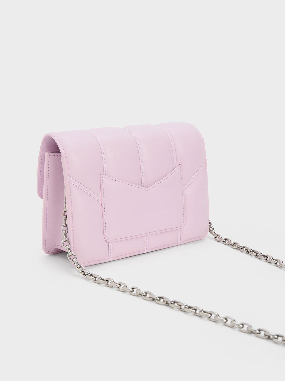 Eudora Chevron Boxy Bag, Lilac, hi-res