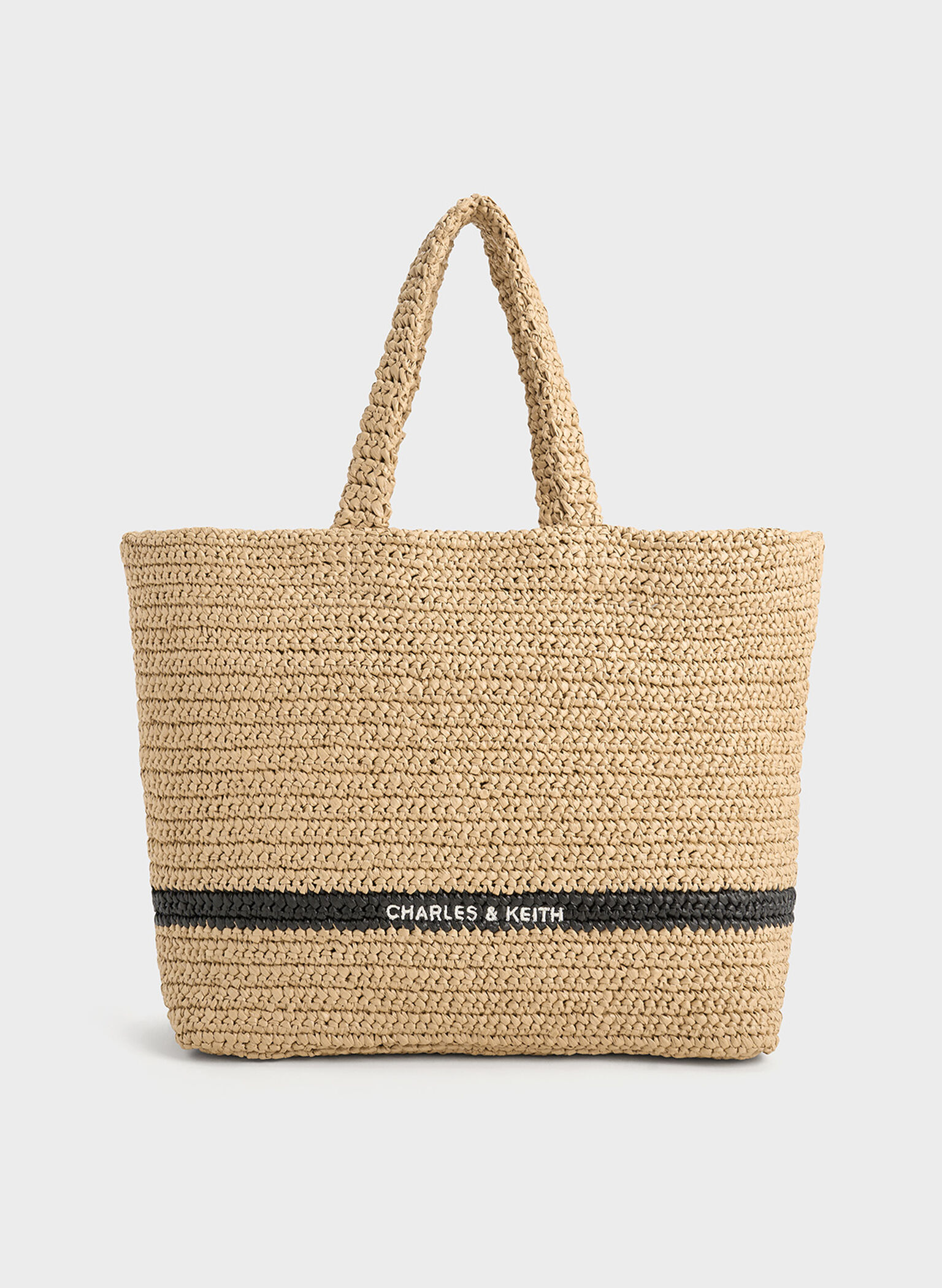Allegra Knitted Tote Bag, Beige, hi-res