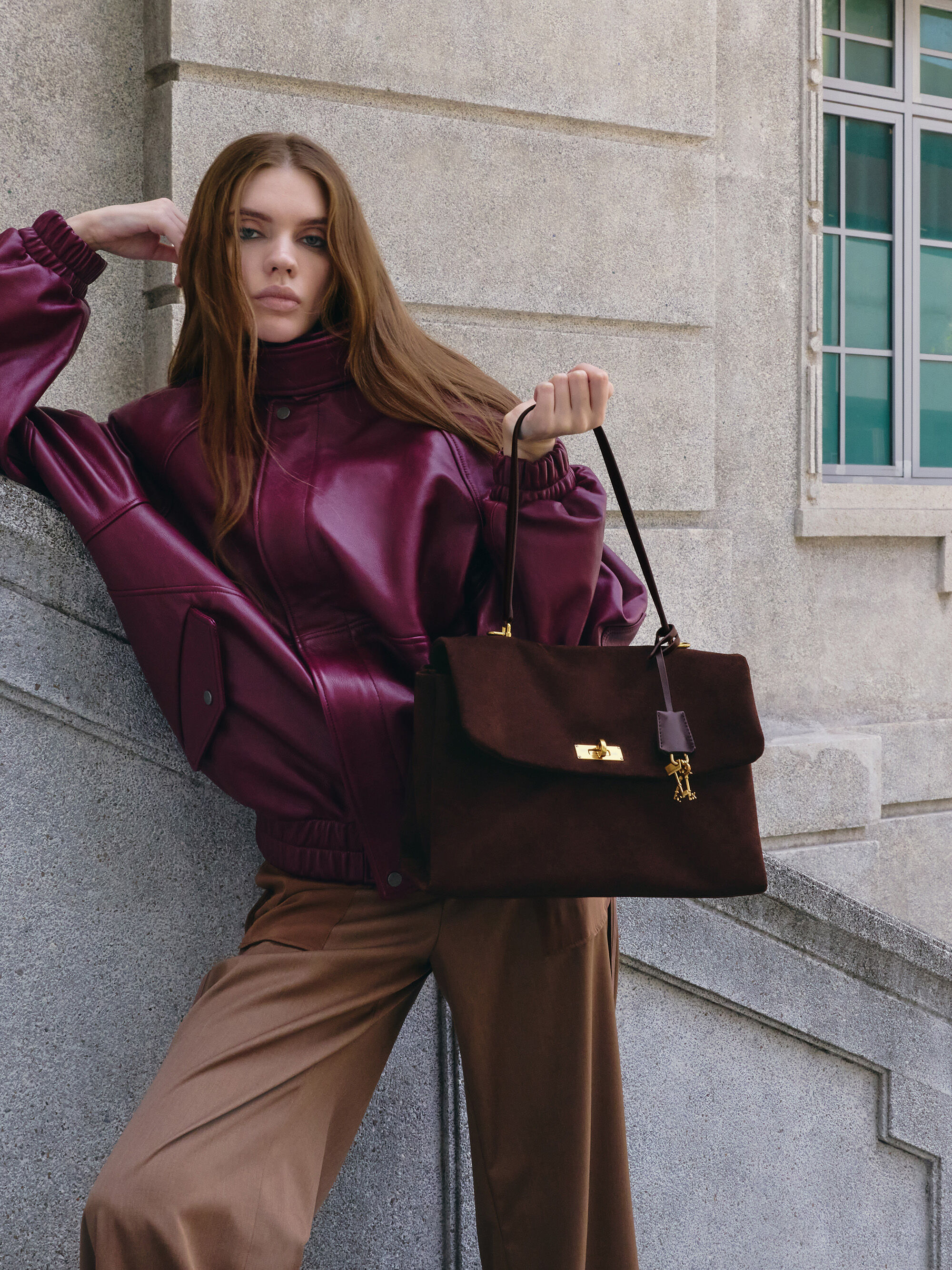 Espresso Brown Kerry Top Handle Satchel Bag - Espresso Brown